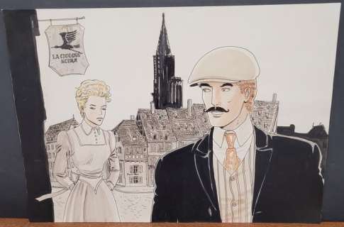 Carin, Francis | Carin, Francis - Dessin original couleur - Victor Sackville | Catawiki