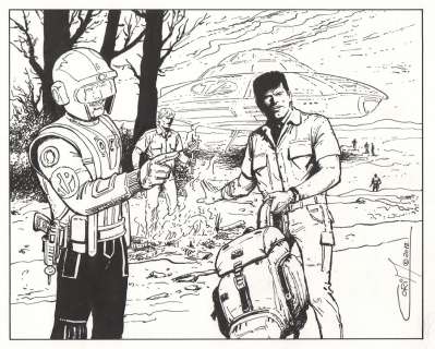 Coria | Bob Morane, illustration Ã  l’encre de Chine r… | Millon