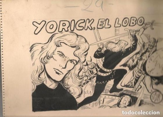 plumilla portada original EL DUQUE NEGRO episodio 29 YORICK EL LOBO de GAGO xxx | todocoleccion (Buy It Now)