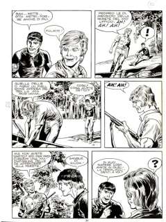 Roberto Diso - | Roberto Diso - 4x Tavole Originali - Mister No n. 32 "i cacciatori di teste" - (1978) | Catawiki