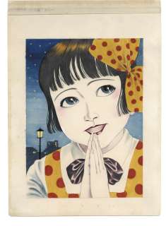 Suehiro Maruo Hand-Drawn Color Illustration " Shojo Tsubaki"