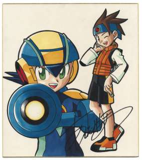 Asada Miho Hand-Drawn Color Shikishi Rockman (Mega Man)