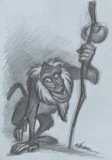 Joan Vizcarra | Rafiki [The Lion King] - Original Drawing - Joan Vizcarra - Pencil Art - Original Artwork | Catawiki