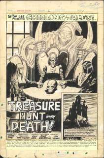 Wilson - TREASURE HUNT WITH DEATH!, GIANT-SIZE CHILLERS, Vol. 1 No. 2, Splash Page Art (1975) | Russ Cochran