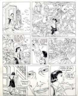 Boucq | La Femme du magicien Planche originale à l’encre de chine n°5. Une | Cornette de St Cyr