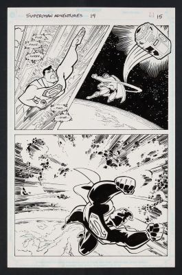 Terry Austin, Aluir Amancio | Original Art from Superman Adventures #19 (1998) Page 15 Pencils by Aluir Amancio, Inks by Terry Austin | mycomicshop.com (Buy It Now)