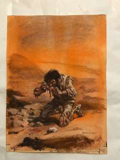 Dany | Dany - Originele illustratie - Man in woestijn | Catawiki