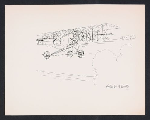 George Evans | Biplane Sketch | mycomicshop.com (Buy It Now)
