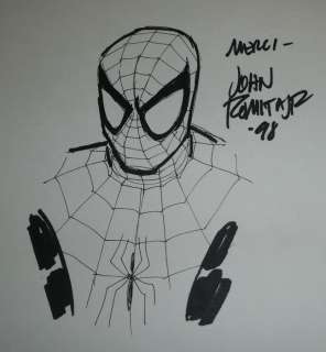 John Romita. | Spider-Man - John ROMITA. Dessin dédicacé de Spider-Man. - (1998) | Catawiki