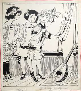 Antonio Rubino - Original illustration cm. 21x24. Ink. Signed. Mint