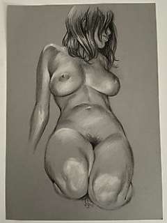 Laurent Libessart | Morea - Dessin original érotique signé - Dédicace au verso - Laurent Libessart - Page volante - Exemplaire unique | Catawiki