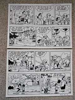 Studo Vandersteen / Eduard de Rop - Studio Vandersteen - Originele pagina De Familie Snoek - T.V. Ekspres Nr 1 - 3e Reeks - (1967)