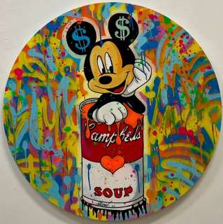 Alberto Ricardo | Mickey Mouse - Soup - 80 x 80 cm - Original Artwork by Alberto Ricardo | Catawiki