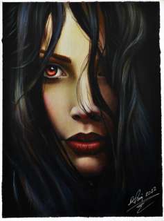 Denis Prenzel | Denis Prenzel - original Acryl Painting Red eyed Lady - Page volante - Exemplaire unique - (2022/2022) | Catawiki