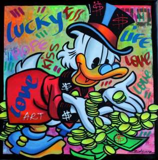 Gabriel Brisan | Money, Money, Money - Signed Original Artwork by Gabriel Brisan - 50 x 50 cm | Catawiki