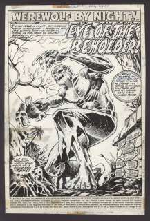 WEREWOLF BY NIGHT Issue #1 Splash Page | ComicConnect