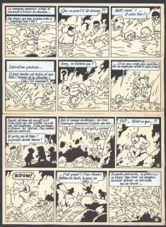 Bob de Moor - Planche Originale (P.34) - | Bob De Moor - Planche originale (p.34) - Les Aventures d’Oncle Zigomar/ De avonturen van Nonkel Zigomar - L’Empire des Taupes /Het Mollenrijk - (1955/2023) | Catawiki