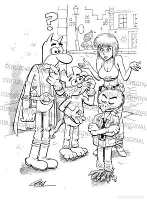 DIBUJO ORIGINAL - PAFMAN - CERA | todocoleccion (Buy It Now)