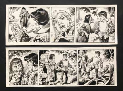 Wijn, Piet | Wijn, Piet - 2x Originele strook - Aram V32 - De Gouden Tomahawk - (1959/1960) | Catawiki