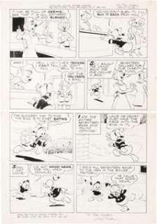 Carl Barks Donald Duck Unpublished Panel Page Original Art (1955). Here’s a rare treat for any fan of Carl - | Heritage