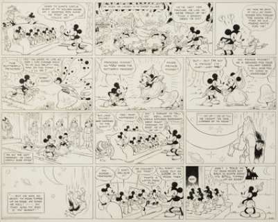 Floyd Gottfredson Mickey Mouse Sunday Comic Strip Original Art dated 4-29-34 (Walt Disney Enterprises, 1934). -