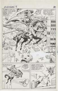 Jack Kirby and Chic Stone Avengers #6 Thor vs. the Black Knight page 14 Original Art (Marvel, 1964). -