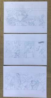 Daniel Torres | Torres, Daniel - 3 originales del dibujo a lápiz de la (p.25) - Roco Vargas - "El juego de los dioses" - (2003) | Catawiki