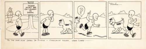 John Liney Henry Daily Comic Strip Original Art dated 3-5-56 (King Features Syndicate, 1956). Ever-resourceful -