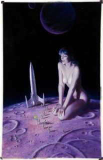 Joe Chiodo Alien Worlds 3-D #1 Cover Original Art (Pacific Comics, 1984). Somber and sexy cover -