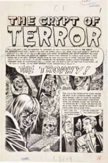 Jack Davis Tales From the Crypt #25 "The Trophy" Crypt-Keeper Splash Page 1 Original Art (EC, 1951). - | Heritage