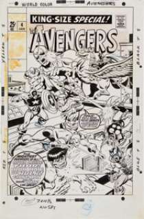 Sal Buscema The Avengers Annual #4 Masters of Evil Cover Original Art (Marvel, 1971). Marveldom Assembled, here is - | Heritage