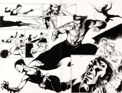 Leinil Francis Yu, Edgar Tadeo, and Gerry Alanguilan Wolverine #125 Page 25 and 26 Original Art (Marvel, 1998). -