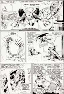 Steve Ditko Amazing Spider-Man #21 Page 19 Original Art (Marvel, 1965). Spider-Man and the Human Torch, aka Johnny -