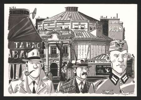 Emmanuel Moynot - Illustration originale Cirque Médrano (Rue des Martyrs) - Nestor Burma