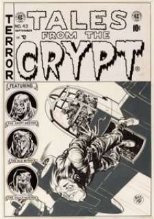 Jack Davis Tales From the Crypt #43 Cover Original Art (EC, 1954). Bombs away - Jack Davis‘ free-falling horror -