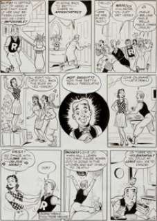 Bob Montana Archie Comics #1 "The Case of the Missing Mistletoe!" Page 4 Original Art (MLJ/Archie, -
