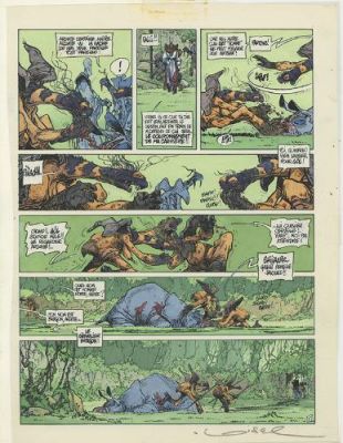 Régis Loisel | La Quête de l’Oiseau du Temps, Tome 3 "Le Rige", Bleu de la planche 5 | Galerie 9ème Art