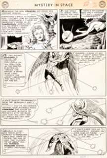 Murphy Anderson Mystery in Space #88 Hawkman Story Page 9 Original Art (DC, 1963). Lovely detail on this page - | Heritage