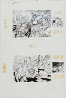Jim Lee X-Men Trading Cards Series I - Mutant Liberation Front/Brotherhood of Evil Mutants Original Art -