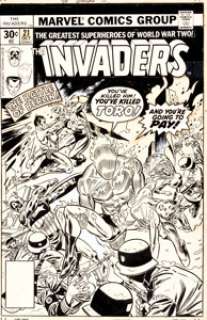 Gil Kane and Frank Giacoia Invaders #21 Cover Original Art (Marvel, 1977). Marvel’s Invaders was a great - | Heritage