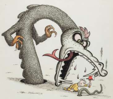 Bud Sagendorf - Popeye Specialty Illustration with Swee‘Pea Original Art (King Features Syndicate, 1969). -