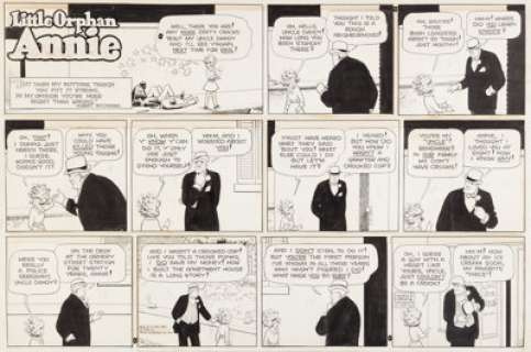 Harold Gray Little Orphan Annie Sunday Comic Strip Original Art dated 6-25-61 (News Syndicate, 1961). Don‘t -