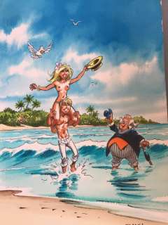 Dany | Dany - Dessin original couleur - Colombe et Olivier Rameau | Catawiki