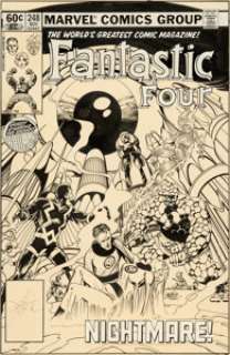 John Byrne Fantastic Four #248 Cover Original Art (Marvel, 1982). Featuring the entire classic line-up of - | Heritage