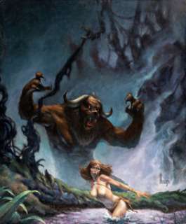 Richard Hescox Monsters Unleashed! #7 Reworked Cover Painting Original Art (Marvel, 1974). The original -