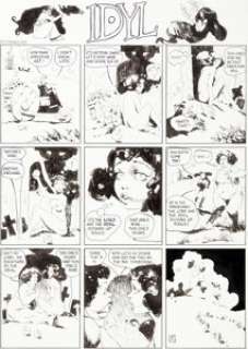 Jeff Jones National Lampoon #22 First "Idyl" Comic Strip Original Art (NL Communications, 1972). -