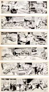 Al McWilliams Twin Earths Daily Original Art Group of 6 (United Feature Syndicate, 1952). Set of six -