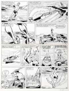 Tibet | Ric Hochet, planche n°12 Ã  l’encre de Chine de l… | Millon