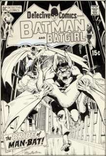 Neal Adams Detective Comics #407 Cover Man-Bat Original Art (DC, 1971)....