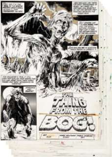 Pablo Marcos Tales of the Zombie #1: "The Thing from the Bog!" Complete 10-Page Story Original Art (Marvel Comics,... (Total: 10 Original Art)